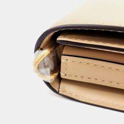 Pre Owned Delvaux Beige Leather Lango Clutch Bag