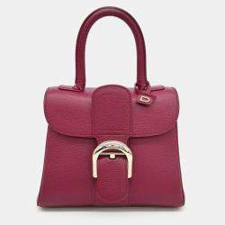 Delvaux Purple Leather Briand Mini Box bag