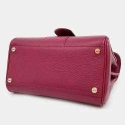Delvaux Purple Leather Briand Mini Box bag