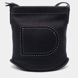 Delvaux Black Leather Pin Shoulder Bag