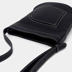 Delvaux Black Leather Pin Shoulder Bag