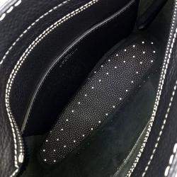 Delvaux Black Leather Pin Shoulder Bag