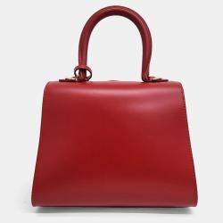 Delvaux Red Calf Leather Briand Mini Box bag