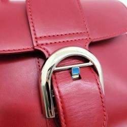 Delvaux Red Calf Leather Briand Mini Box bag