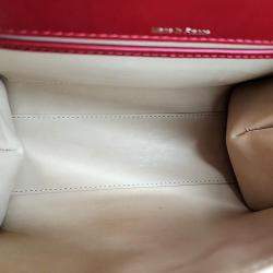 Delvaux Red Calf Leather Briand Mini Box bag