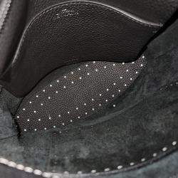 Pre Owned Delvaux Black Leather Pin Shoulder Bag