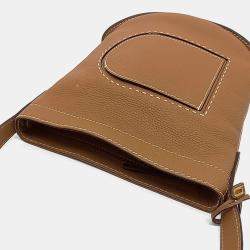Delvaux Brown Leather Pin Shoulder Bag