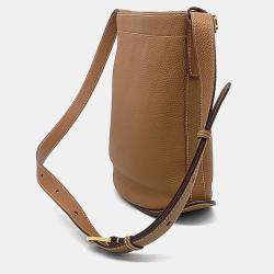Delvaux Brown Leather Pin Shoulder Bag