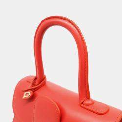 Pre Owned Delvaux Red Leather Briand Mini Box bag