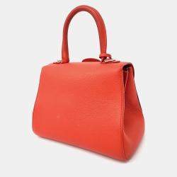 Pre Owned Delvaux Orange Leather Briand Mini Box