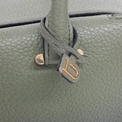 Pre Owned Delvaux Green Leather Cool Box