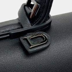 Pre Owned Delvaux Black Leather Tompet GM bag