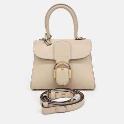Pre Owned Delvaux Beige Leather Briand Mini Box