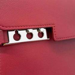 Pre Owned Delvaux Red Leather Tompet MM