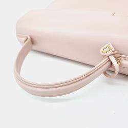 Pre Owned Delvaux Pink Leather Tompet MM