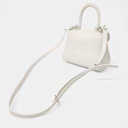Pre Owned Delvaux White Leather Briand Mini Box