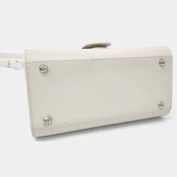 Pre Owned Delvaux White Leather Briand Mini Box