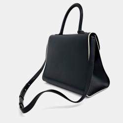 Pre Owned Delvaux Black Leather Briand MM