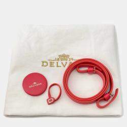 Pre Owned حقيبة ديلفو تيمبيتي جلد أحمر حجم ميديوم