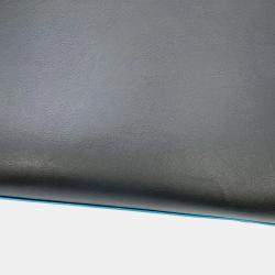 Pre Owned Delvaux Tempe 2Way Bag Black/Light Blue Leather Size GM