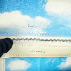 Pre Owned Delvaux Tempe 2Way Bag Black/Light Blue Leather Size GM