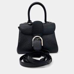 Pre Owned Delvaux Black Leather Briand Mini Box