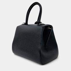 Pre Owned Delvaux Black Leather Briand Mini Box