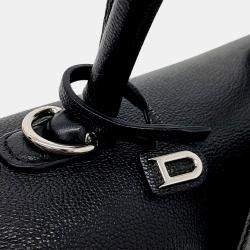 Pre Owned Delvaux Black Leather Briand Mini Box