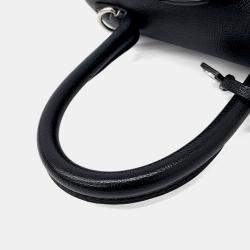 Pre Owned Delvaux Black Leather Briand Mini Box