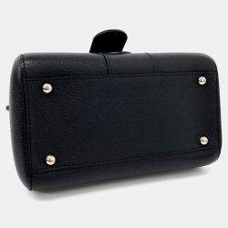 Pre Owned Delvaux Black Leather Briand Mini Box