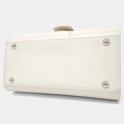 Pre Owned Delvaux White Calf Leather Briand Mini Box