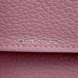 Pre Owned Delvaux Cool Box Pink Grained Calf Leather Size Mini