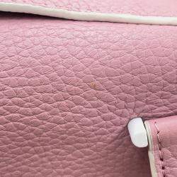 Pre Owned Delvaux Cool Box Pink Grained Calf Leather Size Mini