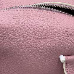 Pre Owned Delvaux Cool Box Pink Grained Calf Leather Size Mini