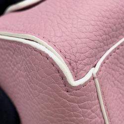 Pre Owned Delvaux Cool Box Pink Grained Calf Leather Size Mini