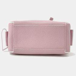 Pre Owned Delvaux Cool Box Pink Grained Calf Leather Size Mini