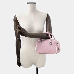 Pre Owned Delvaux Cool Box Pink Grained Calf Leather Size Mini