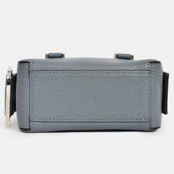 Pre Owned حقيبة ديلفو كول بوكس نانو يد علوية جلد محبب أزرق