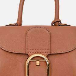 Pre Owned Delvaux Brown Calf Leather Brillant Mini Bag GHW with Strap