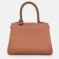 Pre Owned Delvaux Brown Calf Leather Brillant Mini Bag GHW with Strap