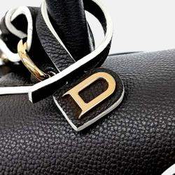 Pre Owned حق يبة ديلفو برياند صندوقية صغيرة جلد أسود