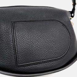 Pre Owned حقيبة ديلفو جلد أسود بين سوينغ وت وكتف