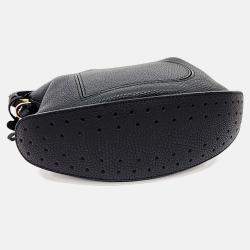 Pre Owned حقيبة ديلفو جلد أسود بين سوينغ وت وكتف