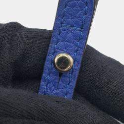 Pre Owned Delvaux Pan Swing 2Way Handbag Blue Leather