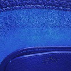 Pre Owned Delvaux Pan Swing 2Way Handbag Blue Leather
