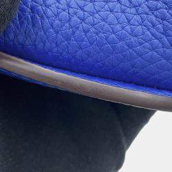 Pre Owned Delvaux Pan Swing 2Way Handbag Blue Leather