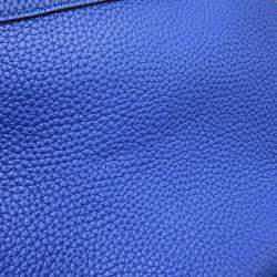 Pre Owned Delvaux Pan Swing 2Way Handbag Blue Leather