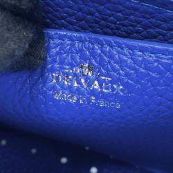 Pre Owned Delvaux Pan Swing 2Way Handbag Blue Leather