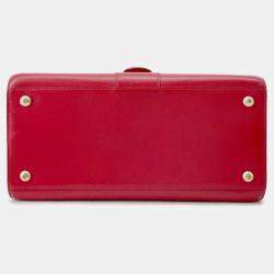 Pre Owned Delvaux Brillon Lipstick Box Calf Leatherleather Size Mm