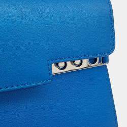 مملوكة مسبقًا Delvaux Blue Leather Tompet Mini